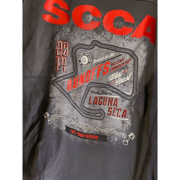 Port Authority Men's Gray MAZDA Raceway Laguna SECA Racing Jacket Size Large - Picture 8 of 8